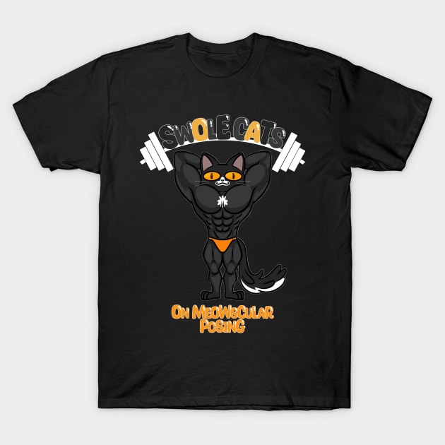 SWOLE BLACK CAT T-Shirt by Muricielaga